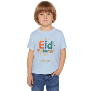 Custom Name Eid Mubarak T-Shirt For Toddlers, Happy Ramadan Eid Al Fitr, Eid Al Adha, Eid mubarak Shirt For Kids, Ramadan Holiday