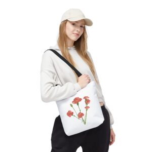 Floral Tote Bag, Chic Canvas Bag, Bohemian Style Tote, Eco-Friendly Shopper, Gift for Her, Summer Accessory