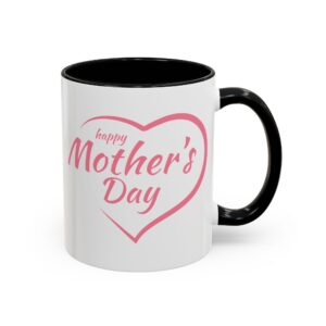 Stylish Mother's Day Coffee Mug, Gift for Mom, Ceramic Mug, Heart Design, Personalized Coffee Cup, Mother's Day Gift