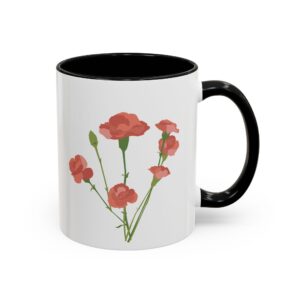 Floral Accent Coffee Mug - Elegant Gift, Perfect for Birthdays, Mother's Day, Nature Lovers, Home Office Decor, Tea or Coffee Lovers