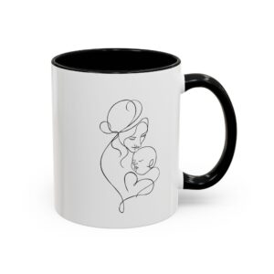 Elegant Motherhood Accent Coffee Mug | Perfect Gift for Moms, New Parent Coffee Cup, Stylish Drinkware for Mother's Day, Unique Home Decor