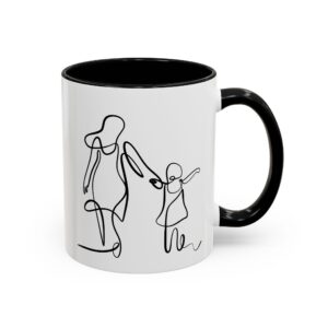 Stylish Accent Coffee Mug for Moms, Unique Art Mugs, Gift for Mother's Day, Coffee Lover Gift, Home Decor