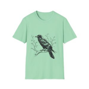 Black Crow Artsy Unisex T-Shirt | Nature Lover Gift, Bird Enthusiast Apparel, Graphic Tee for Any Occasion