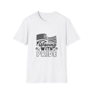 Independence day, waving With Pride T-Shirt, Pride Apparel, Fourth of July Shirt, Casual Summer Wear, Unisex adult Tee