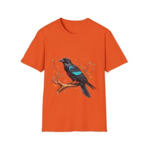 Black Crow Artsy Unisex T-Shirt, Nature Lover Gift, Bird Enthusiast Apparel, Graphic Tee for Any Occasion