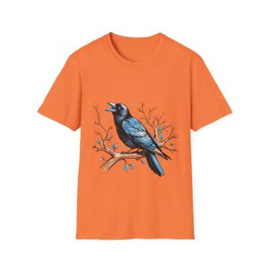 Black Crow Artsy Unisex T-Shirt, Nature Lover Gift, Bird Enthusiast Apparel, Graphic Tee for Any Occasion