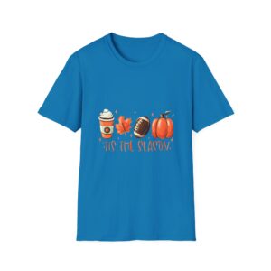 fall celebration unisex t shirt, cozy autumn tee, pumpkin spice shirt, seasonal coffee gift, football fun apparel