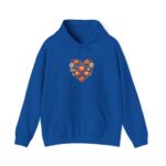 autumn leaves hoodie, thanksgiving pumpkin heart sweatshirt, women autumn fashion, cute long sleeve shirt, fall leaves top, unisex hooded