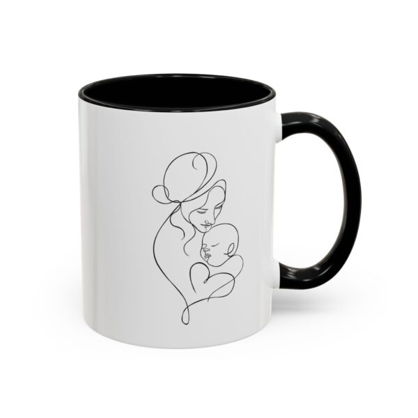 elegant motherhood accent coffee mug | perfect gift for moms, new parent coffee cup, stylish drinkware for mother's day, unique home decor