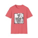 skeleton coffee vibes unisex t shirt | perfect for halloween, casual wear, gifts, skeleton lovers, fall fashion