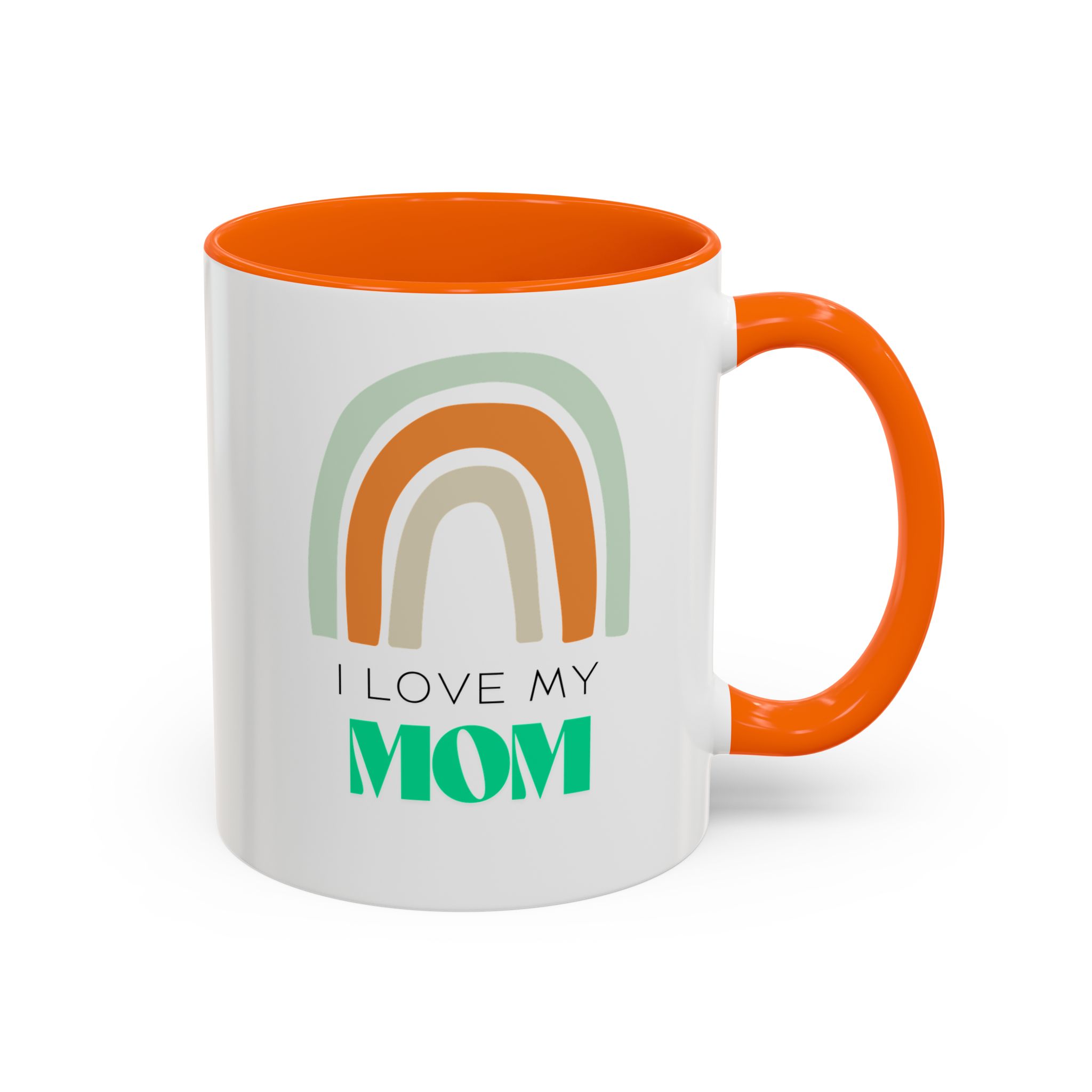rainbow mom coffee mug i love my mom, gifts for mom, tea mug, cute coffee cup, holiday gift for mother's day